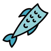 arenque pescado icono vector plano