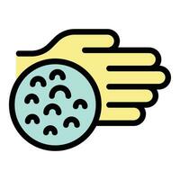 Hand skin problem icon vector flat