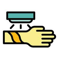 Skin hand treatment icon vector flat