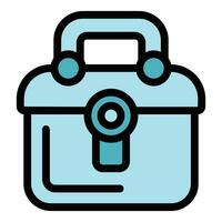 Closed toolbox icon vector flat