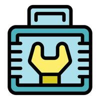 Craft toolbox icon vector flat