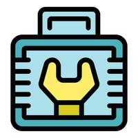 Craft toolbox icon vector flat