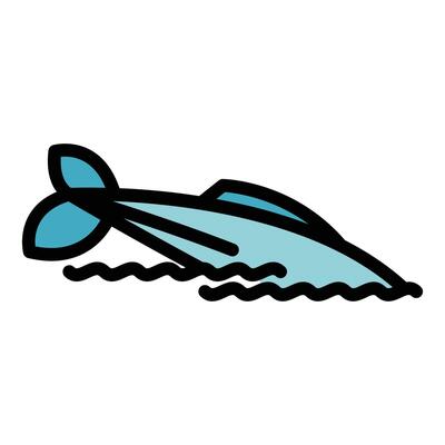 Aquatic herring icon vector flat