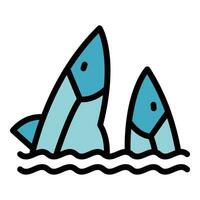 Seafood herring icon vector flat