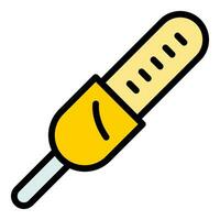 Sauce corndog icon vector flat