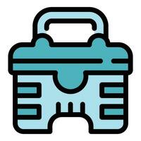 Construction toolbox icon vector flat