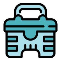 Construction toolbox icon vector flat