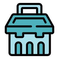 Service toolbox icon vector flat