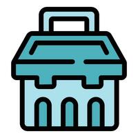 Service toolbox icon vector flat