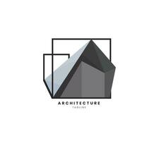 architecture modern building logo design vector