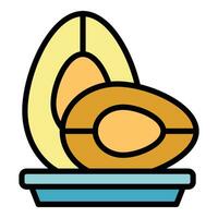 aguacate Fruta icono vector plano