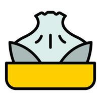 Bao baozi icon vector flat