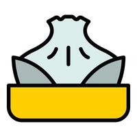 Bao baozi icon vector flat