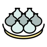 Bakery baozi icon vector flat