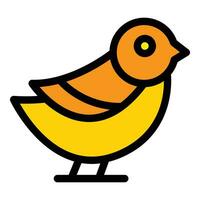 Small sparrow icon vector flat