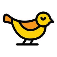 Sleeping sparrow icon vector flat