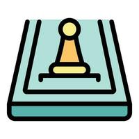 Mobile chess game icon vector flat