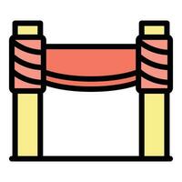 Rope park bars icon vector flat