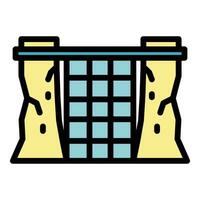 Climb forest wall icon vector flat