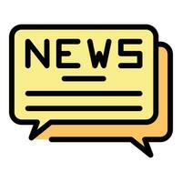 Chat news icon vector flat