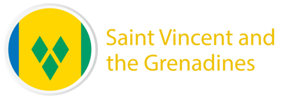 Saint Vincent and the Grenadines flag in web button, button icons. png