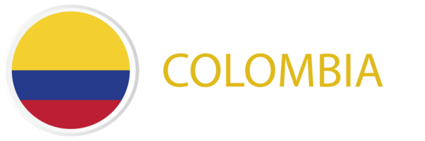 Colombia vlag in web knop, knop pictogrammen. png