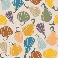 Pumpkins seamless pattern vector illustration