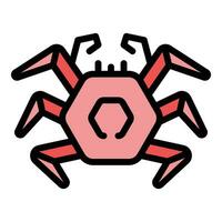 Alaska crab icon vector flat