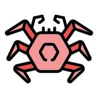 Alaska crab icon vector flat