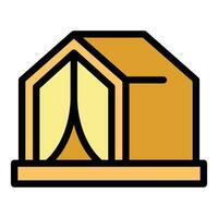 Help tent icon vector flat