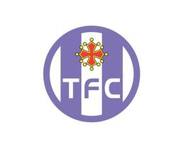 Toulouse fc club logo símbolo liga 1 fútbol americano francés resumen diseño vector ilustración