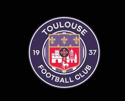 Toulouse FC Club Symbol Logo Ligue 1 Football French Abstract Design Vector Illustration With Black Background