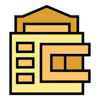 Loft villa icon vector flat