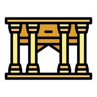 Opera column house icon vector flat