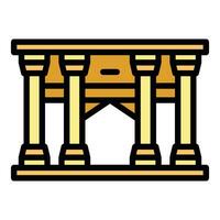 Opera column house icon vector flat