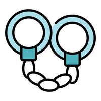 Handcuffs icon vector flat