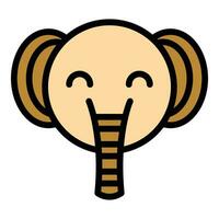 Zoo elephant icon vector flat