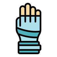 Bike gloves icon vector flat