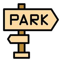 Zoo park direction icon vector flat