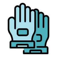 Sport gloves icon vector flat