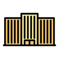 Modern building icon vector flat