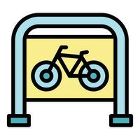 Park bicycle area place icon vector flat