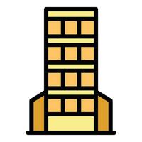 Building center icon vector flat