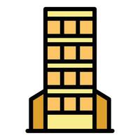 Building center icon vector flat