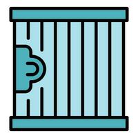 Prison gate icon vector flat