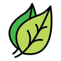 Bistro oregano leaf icon vector flat