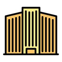 Department building icon vector flat