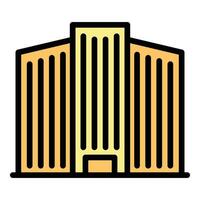 Department building icon vector flat