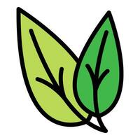 Botanical plant icon vector flat