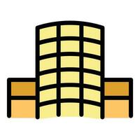 Web business building icon vector flat